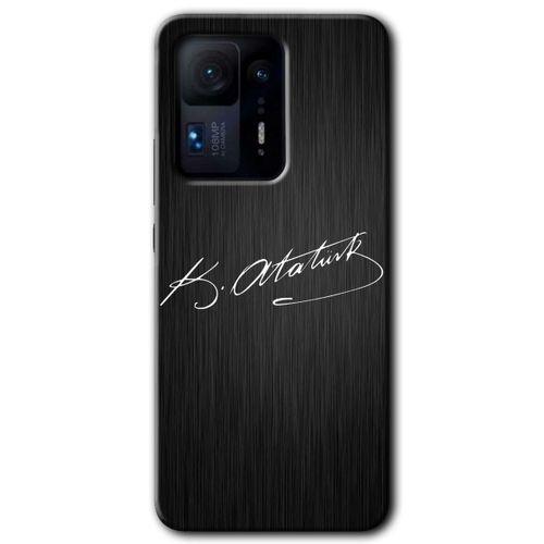 Mi Mix 4 Kılıf HD Desen Baskılı Arka Kapak - İmza Atatürk