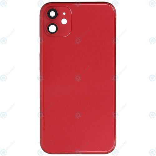 Apple iPhone 11 Uyumlu Logolu, Cam Arka Pil Kapağı - LENS HARİÇ