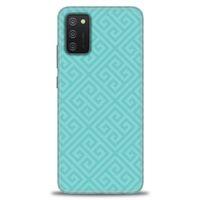 Samsung Galaxy A03S Kılıf HD Baskılı Kılıf - Mavi Mozaik + Tam Ekran Koruyucu