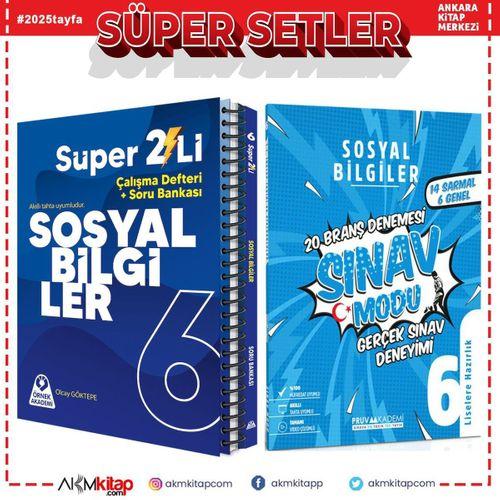 Örnek Akademi 6.Sınıf Sosyal Bilgiler Süper İkili ve Pruva Akademi Deneme Seti 3 Kitap