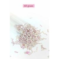 Uzun Boru Kesme Boncuk Çap 2mm Uzunluk 10 mm - 60 Gram - Mat Beyaz - BNC302