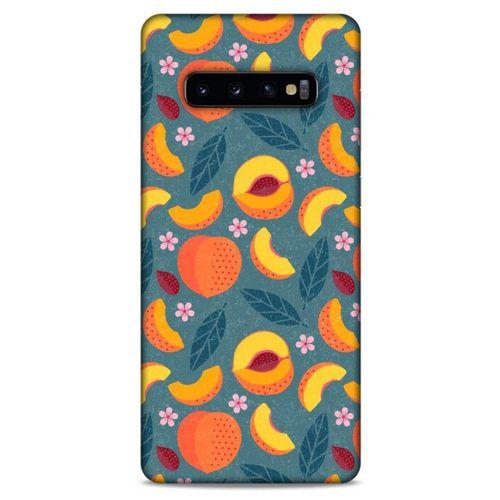 Frutix Şeftali 01 Samsung Galaxy S10 Plus Kılıf Desenli Silikon
