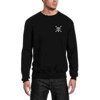 Luffy Logo Baskılı Siyah Erkek Sweatshirt