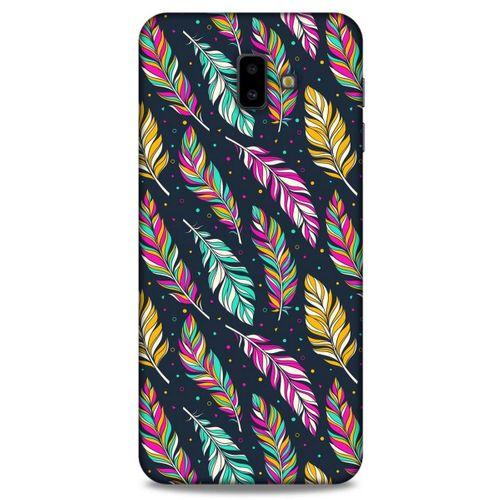 Samsung Galaxy J6 Plus Kılıf Desenli Özel Seri Tüyler (47) Crystal Flex Kılıf