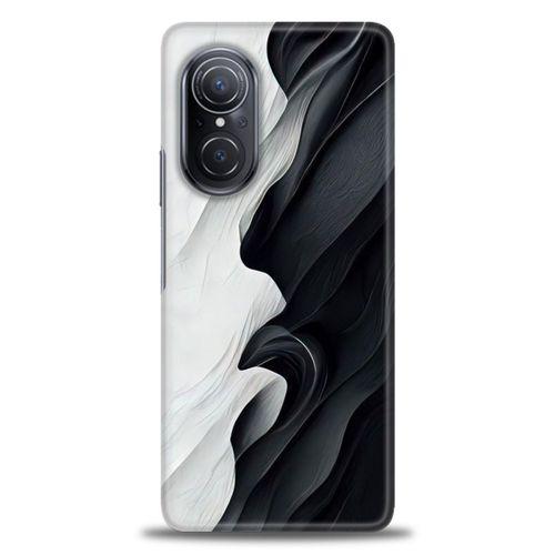 Huawei Nova 9 SE Kılıf HD Baskılı Kılıf - Black and White + Tam Ekran Koruyucu
