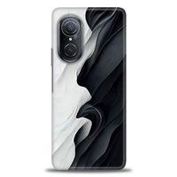 Huawei Nova 9 SE Kılıf HD Baskılı Kılıf - Black and White + Tam Ekran Koruyucu