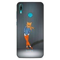 Huawei Y7 Prime 2019 Kılıf FunnyMaX (48) Bumper Kılıf Turuncu Tilki