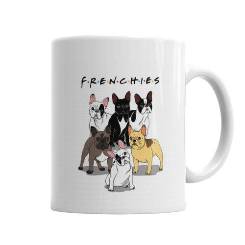 Frenchies Pug Köpek Kupa Bardak Porselen