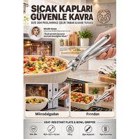 Sıcak Tabak Kase Tutucu Haşlanma Önleyici Mutfak Servis Maşası Şişe Açacaklı Klipsi 18/10 SUS304 SPaslanmaz Çelik 723754