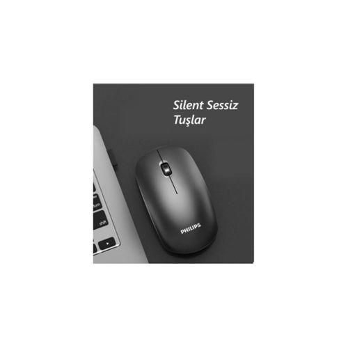 PHILIPS SPK7315B, Siyah, USB Nano 2,4Gh Kablosuz, 1200dpi, Optic, 3 Tuşlu, Sessiz Click, Mouse