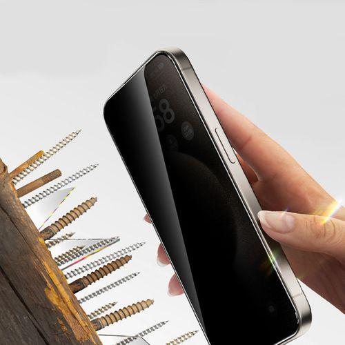 Apple iPhone 14 Zore 2.5D Oliv Privacy Temperli Cam Ekran Koruyucu + Kolay Uygulama Aparatı