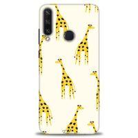 Huawei Y6P Kılıf HD Baskılı Kılıf - Zürafa + Tam Ekran Koruyucu