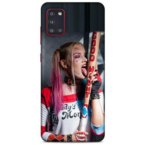 Samsung Galaxy A31 Uyumlu Kılıf Harley Quinn (23) Ultra Koruma Kılıfı Kırmızı-menekşe