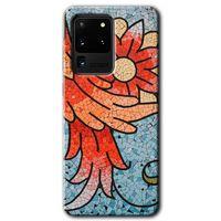 MRCİLETİSİM MRCİLETİSİM Samsung Galaxy S20 Ultra Kılıf HD Desen Baskılı Arka Kapak + Temperli Cam - Mozaik Çiçek