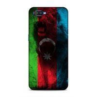 Realme C2 Uyumlu Kılıf Azarbaijan (35) Fit Design Kılıf Bayrak Aslanlı