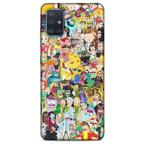 Samsung Galaxy A51 Uyumlu Kılıf Rick And Morty (36) Glitter Kılıf Cop Morty