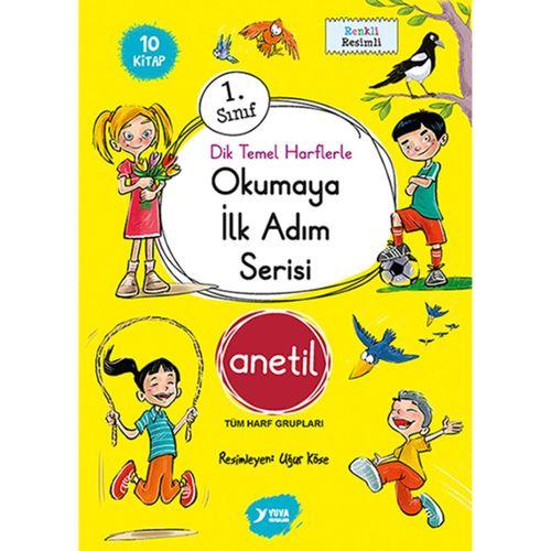 1. Sınıf Okumaya İlk Adım Serisi Anetil Düz Yazı 10 Kitap Yuva Yayınları