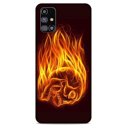 Lopard Samsung Galaxy M31s Uyumlu Kılıf FireX (50) Shockproof Kılıf İskelet Kafa