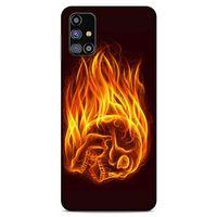 Lopard Samsung Galaxy M31s Uyumlu Kılıf FireX (50) Shockproof Kılıf İskelet Kafa