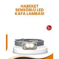 Uzun Menzilli Sensörlü Led Kafa Lambası Kamp Ve Yürüyüş