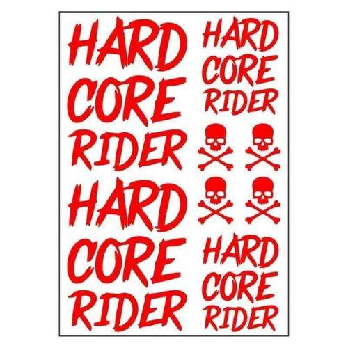 SEVGENT A4 Sticker 119 Tek Paket Çoklu Hard Core Rider Kırmızı