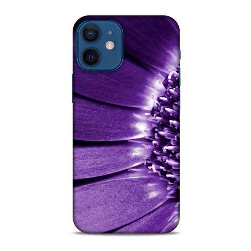 Apple iPhone 12 Mini Uyumlu Kılıf Mor Delisi (36) Glitter Kılıf Çiçek