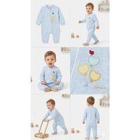 3/12 Ay Kalp Balonlar Nakışlı Bebek Tulumu