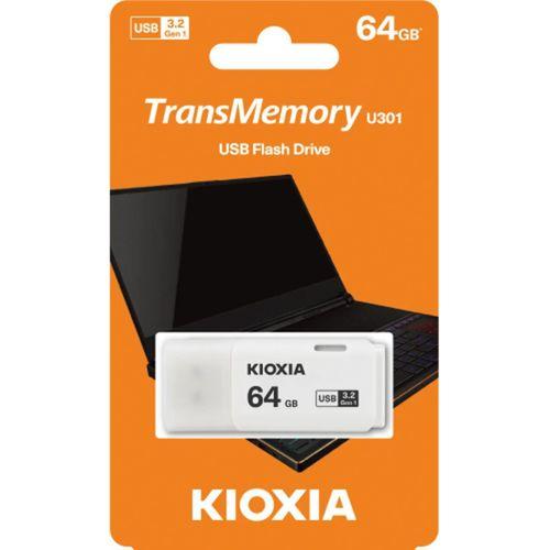 KIOXIA U301W 64GB USB 3.2 Gen1 TransMemory Flash Disk (Beyaz)