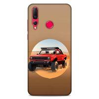 Lopard Huawei P Smart Z Uyumlu Kılıf PickUpX (39) Liquid Crystal Kılıf Kırmızı Siyah
