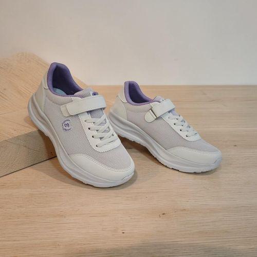 Black Sea 621 Beyaz Cırtlı Bağacaklı Fuspetli Bayan Spor Ayakkabı