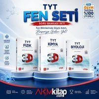 3D TYT Fizik Kimya ve Biyoloji Soru Bankası Seti 3 Kitap