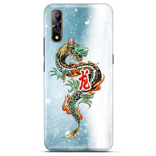 Casper Via F3 Kılıf Dragons (29) Arka Koruma Kılıfı Tatoo Mavi Ejderha