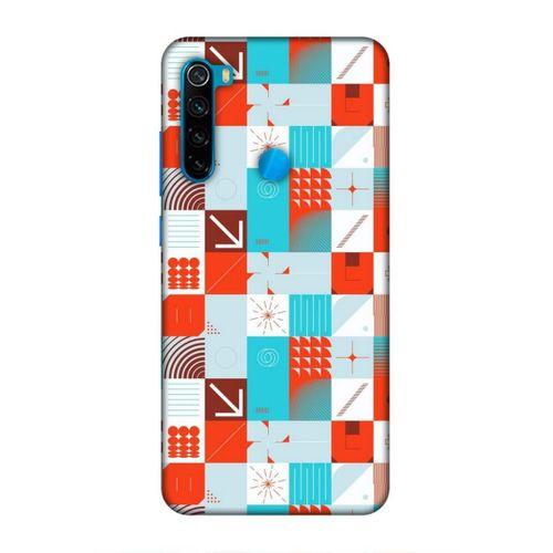 Xiaomi Redmi Note 8 Uyumlu Kılıf Insomnia (33) Hybrid Kılıf Turkuaz Kırmızı