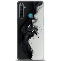 Realme C3 Kılıf HD Baskılı Kılıf - Siyah ve Beyaz + Tam Ekran Koruyucu