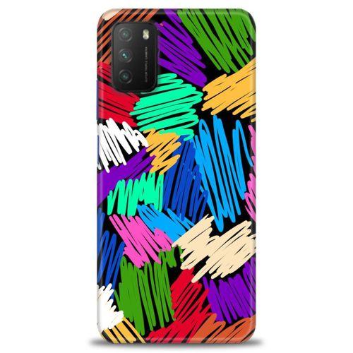 Xiaomi Poco M3 Kılıf HD Baskılı Kılıf - Karalama + Tam Ekran Koruyucu