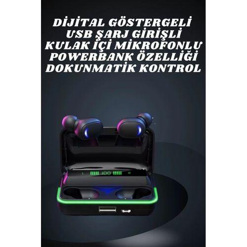 İkili Bluetooth Kulaklık Dijital Göstergeli Uzun Pil Ömrü Yüksek Ses Kaliteli