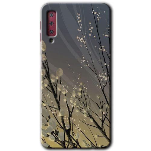 Potkal Hediye Fabrikası Samsung Galaxy A7 2018 Kılıf HD Desen Baskılı Arka Kapak - Branches Flowers