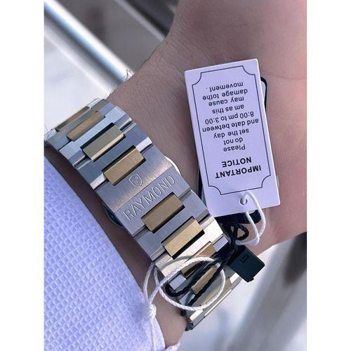 Raymond Çelik Kordon Otomatik Mekanizma 2 Yıl Garantil 5 Atm Erkek Kol Saati+Bileklik RMD.12