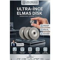 22mm Elmas Kesme Diski 3lü Set Ultra İnce 0.25mm Gravür Hobi Taş Cam Metal Hassas Kesici Testere Bıçağı 723541
