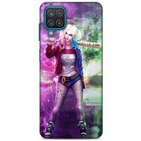 Samsung Galaxy A12 Uyumlu Kılıf Harley Quinn (30) Silicone Case Koyu kahverengi
