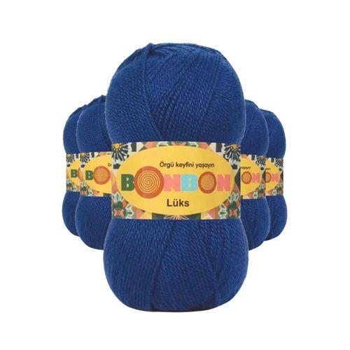 5 Adet Lüks Patik İpi Yünü Saks Mavi 98488 - bonbon mudanis