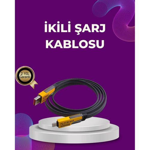 Dayanıklı 4’ü 1 Arada Çok Fonksiyonlu Hızlı Şarj Veri Kablosu