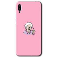 Huawei Y6 2019 Kılıf Baskılı Kapak - Bad Grandmother + 5D Tam Kaplayan Cam
