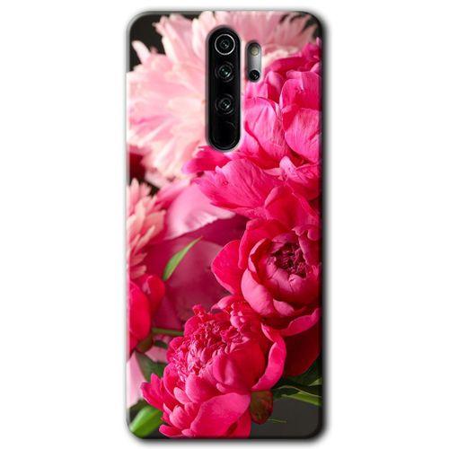 Xiaomi Redmi Note 8 Pro HD Baskılı Kılıf + 9D Tam Ekran Koruyucu - Kırmızı Beyaz Gül