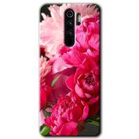 Xiaomi Redmi Note 8 Pro HD Baskılı Kılıf + 9D Tam Ekran Koruyucu - Kırmızı Beyaz Gül