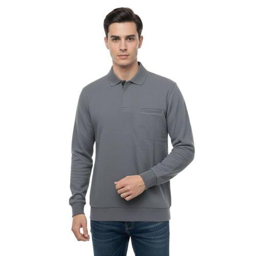 Erkek Büyük Beden Polo Yaka Cepli Selanik Sweatshirt BGL-ST04978