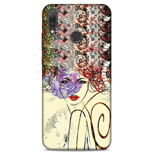 Lopard Huawei Y9 2019 Uyumlu Kılıf Sürreal Yüzler ♀ (19) Kılıfları Baskılı