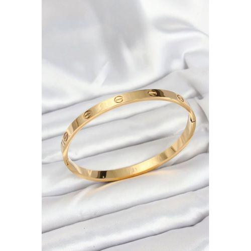 316L Çelik Gold Renk 65 mm Kadın Kelepçe Bileklik
