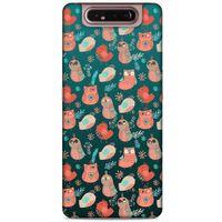 Baykuşlar (21) Desenli Silikon Kapak Telefon Kabı Samsung Galaxy A80 Kılıf