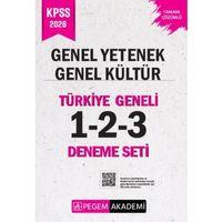 2026 KPSS Genel Yetenek Genel Kültür Tamamı Çözümlü Türkiye Geneli 1-2-3 Deneme Seti Pegem Yayınları